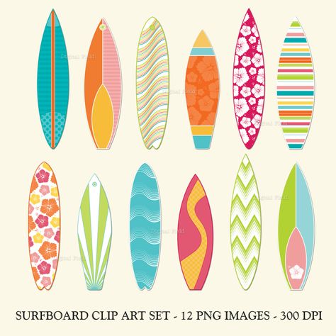 Surf Board Drawing, Deco Surf, Board Drawing, Surf Party, Fiesta Tropical, Surfboard Design, Hawaii Surf, Beach Birthday, California Surf