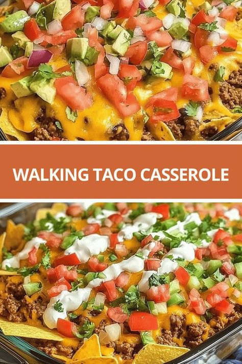 Walking Taco Casserole Ww Walking Taco Casserole, Walking Taco Casserole Recipes, Cheesy Taco Casserole 12 Tomatoes, Walking Talking Taco Casserole, Walking Tacos Casserole, Walking Taco Bake With Fritos, Easy Casserole Recipes For Dinner Healthy, Walking Taco Casserole With Fritos, Walking Taco Salad