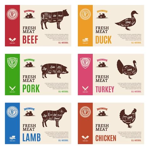 Beef Packaging Design, Meat Packaging Design, Food Label Design, Meat Branding, Meat Design, Carne Adobada, Healthy Food Branding, Meat Packaging, Frozen Food Packaging