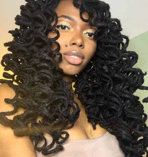 4 Tools for Curling Locs - CurleeMe Curling Locs, Curls On Locs, Perm Rod Curls, Curl Locs, Curled Locs, Loc Curls, Rod Curls, Long Loc Styles, Hairstyles For Ladies