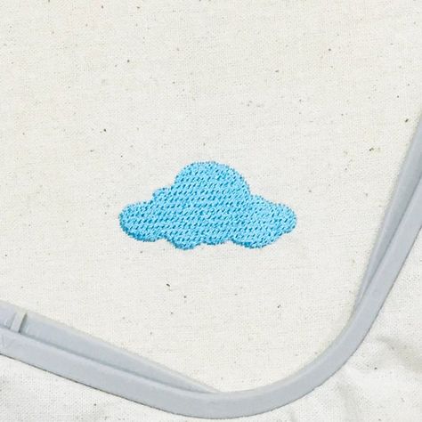 Weather Embroidery, Sky Embroidery, Cloud Embroidery, Machine Embroidery Designs Baby, Embroidery Designs Baby, Small Clouds, Miniature Embroidery, Machine Embroidery Projects, Baby Embroidery