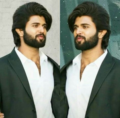 Vijay Devarakonda Long Hairstyle, Vijay Devarakonda Hairstyle, South Hero, Vijay Deverakonda, Sai Baba Hd Wallpaper, Good Morning Love Gif, Hairstyle Long, South Star, Vijay Actor