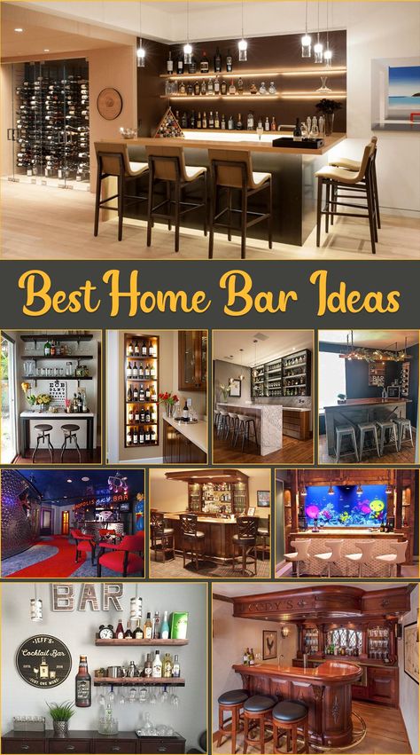 Bar Setting Ideas, Bar Room Designs For Home, Diy Indoor Bar Ideas, Back Bar Design Home, Home Bar Ideas Man Cave, Bars In Living Room Ideas, Basement Bars Diy, In House Bar Ideas, Home Liquor Bar Ideas