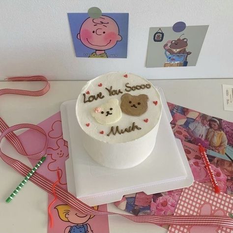 Mini Birthday Cake, Birthday Cake Cake, Cake For Boyfriend, Mini Torte, Pastel Cakes, Korean Cake, Funny Birthday Cakes, Simple Cake Designs, Mini Cakes Birthday