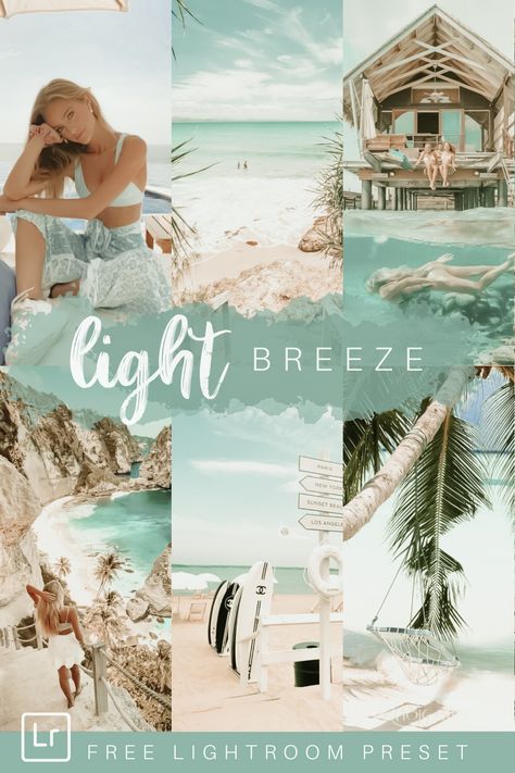 LIGHT BREEZE FREE LIGHTROOM PRESET FREE DNG  Beach Preset Preset Lightroom Aesthetic Beach, Lightroom Presets Dng Free, Beach Presets Lightroom, Beach Filter Lightroom, Summer Lightroom Presets Free, Capcut Preset, Beach Preset, Photo Editing Filters, Vsco Edits