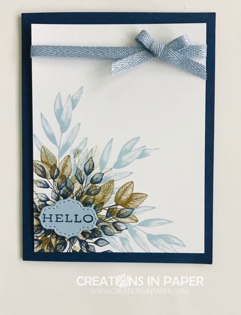 Stampinup Card Ideas, Clean And Simple Cards, Leaf Cards, Hand Made Greeting Cards, Hello Cards, Making Greeting Cards, Get Well Cards, Pretty Cards, Fall Cards