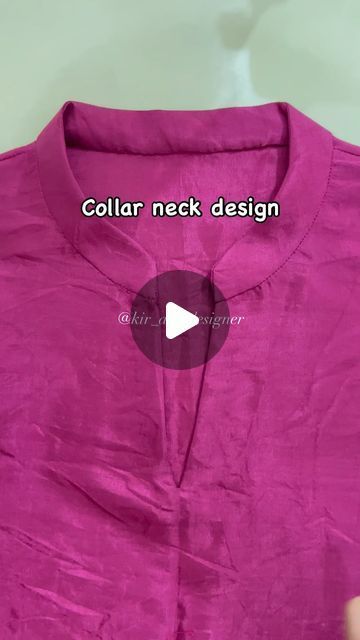 Collar Blouse Back Design, Semi Collar Neck Designs For Kurti, Neck Design For Short Kurti, Collar Kurti Design Neckline, Collar Neck Designs For Suits, Colar Kurti Designs Latest 2023, Simple And Easy Neck Design, Coller Neck Panjabi Dress, Different Neck Styles For Kurtis