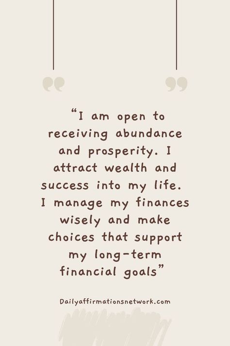 Open yourself to the flow of abundance and prosperity. By attracting wealth and success, and managing your finances wisely, you lay the foundation for long-term financial stability. This affirmation encourages a prosperous mindset and wise decision-making. Attracting Wealth, Self Concept, Financial Stability, Attract Wealth, The Foundation, Financial Goals, Decision Making, Affirmations, Finance