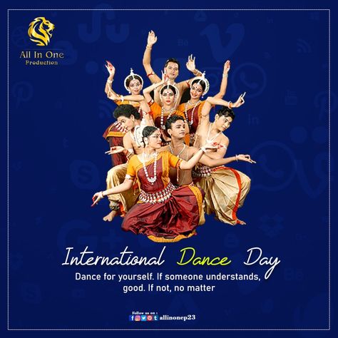 Dance for yourself. If someone understands, good. If not, no matter.  International Dance Day  #international #internationaldanceday #danceday #bilaspur #allinonep23  #creative #advertising #design #designer #digitalmarketing #socialmediamarketing #advertisement International Dance Day Poster, Dance Day Poster, International Dance Day, International Dance, Creative Advertising Design, Dancing Day, I Love You Pictures, Good Morning Images Flowers, Short Acrylic