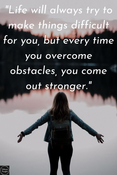 Life will always try to make things difficult for you, but every time you overcome obstacles, you come out stronger. Overcoming Obstacles Quotes, Obstacle Quotes, Overcoming Quotes, Inspiration Sayings, Overcoming Obstacles, Quotes About Everything, Like Quotes, All Quotes, Make Things