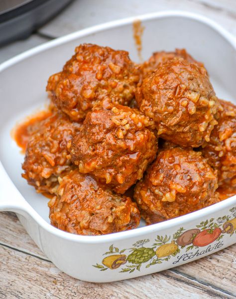 Instant Pot Porcupine Meatballs - 4 Sons 'R' Us Porcupine Balls, Porcupine Meatballs Recipe, Panini Recipes Chicken, Porcupine Meatballs, Savory Meatballs, Recipe Instant Pot, Recipes Instant Pot, Jack Of All Trades, Meatball Ingredients