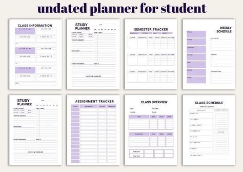 notion templates for students Class Schedule Planner, Bullet Journal Layout Templates, Back To School Planner, Weekly Academic Planner, Time Management Printable, Student Weekly Planner, Weekly Meal Planner Template, Student Exam, Student Planner Printable