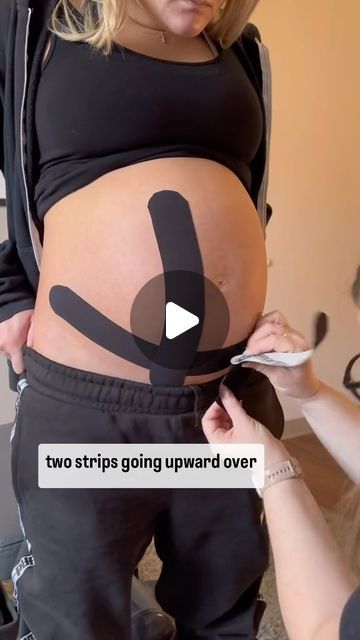 All Natural Health & Wellness on Instagram: "Belly taping is a great way to give your abs some support during pregnancy without the bulk and restriction of a belly band!  To try this simple taping method at home, you’ll want to start with clean, dry skin. I always round the edges of the tape to help it stick, and I recommend removal after a shower- using a generous amount of a body oil will help to dissolve the adhesive.   Lots of mommas find their skin is very sensitive during pregnancy, so I recommend small patch testing and using sensitive skin specific tape- you can find my favorites in the ANH shopify ❤️  #pregnancytips #pregnancyhelp #bellyband #pregnancysupport #diastasisrecti #kinesiotaping #ktape #rocktape" Tape For Pregnant Belly, Pregnant Belly Taping, K Tape For Pregnancy, Kinesio Tape Pregnancy, Pregnancy Belly Taping, K Tape Pregnancy, Taping Pregnant Belly, Pregnancy Tape Belly, Tape Pregnant Belly