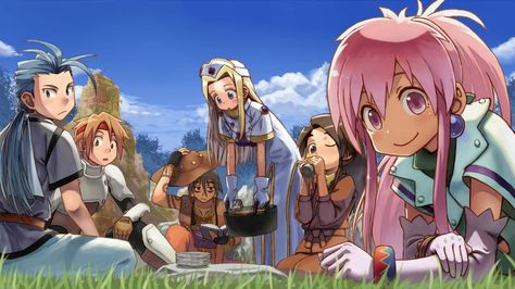 widescreen backgrounds tales of phantasia Tales Of Phantasia, Tales Series, Game Illustration, Popular Games, Manga Pictures, Video Game Art, Best Games, Childhood Memories, Game Art