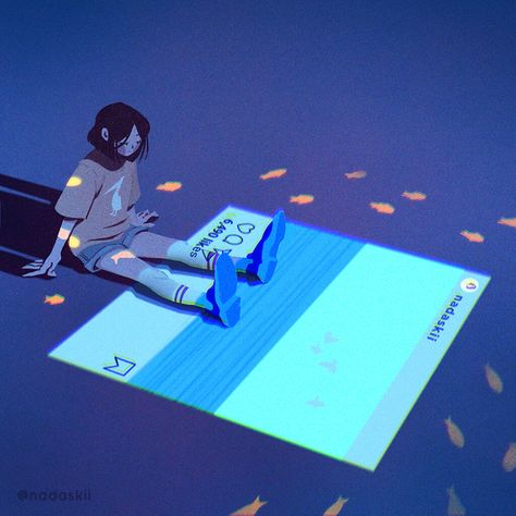 Finding Yourself Illustration, Perfectionism Illustration, Ghosts Illustration, Animation Poster, Memory Illustration, Design Perspective, Blue Illustration, Instagram Illustration, Illustrator Art