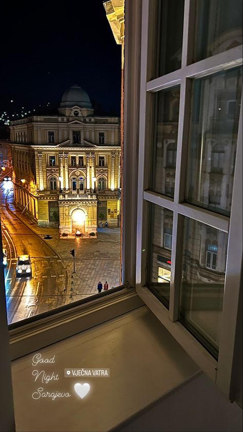 Magic night ✨ Sarajevo Night, Bosnian Culture, Sarajevo Bosnia, Magic Night, Dream Live, Amazing Destinations, Bosnia And Herzegovina, At Night, Croatia