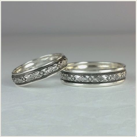 Find the perfect way to symbolize your love with a wedding band tattoo from Amazon. Men’s Silver Wedding Rings, Masculine Engagement Rings Silver, Matching Wedding Bands Silver, Male Engagement Ring Silver, Masculine Engagement Rings, Wedding Bands Silver, Gold Temporary Tattoo, Vintage Style Men, Floral Wedding Band