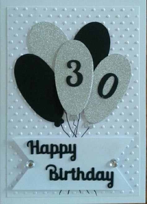 Male 30th Birthday Card - Handmade by Cathy 30th Birthday Cards Female, 40th Birthday Card Ideas For Men, 30th Birthday Card Ideas For Women, 30th Birthday Cards For Men, 30th Birthday Cards Handmade, Birthday Card Ideas For Men, Male 30th Birthday, Birthday Greetings For Women, Birthdays Cards