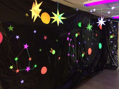 Space Camp Decorations, Space Theme Room Transformation, Out Of This World Dance Theme, Out Of This World School Theme, Space Decorations Galaxy, Stellar Vbs 2023, Galactic Starveyors Vbs 2017, Lifeway Vbs, Outer Space Decorations