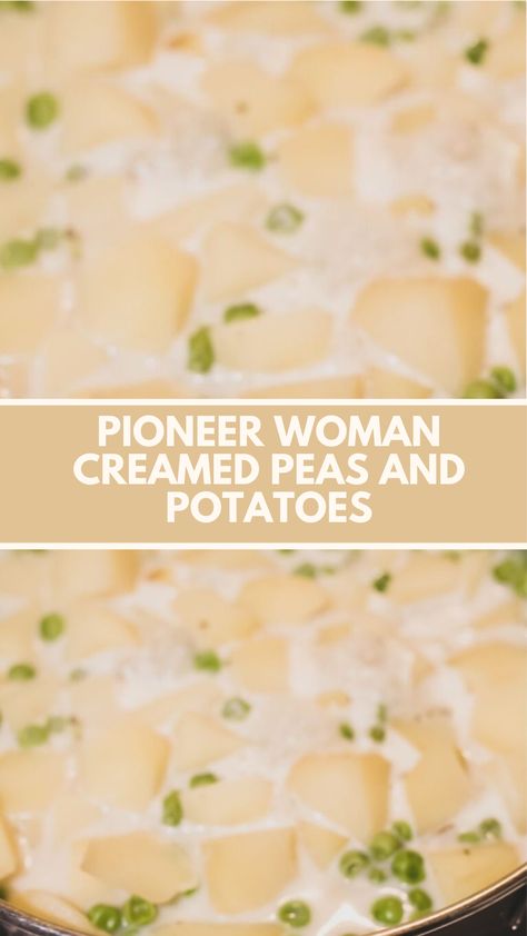 Pioneer Woman Creamed Peas And Potatoes is crafted with diced russet potatoes, heavy cream, frozen peas, onions, butter, dried dill, salt, and pepper. This recipe takes approximately 25 minutes to prepare and serves 4 people. Creamed Peas And Potatoes, Pioneer Kitchen, Dill Salt, Dried Dill, Creamed Peas, Creamed Potatoes, Drying Dill, Russet Potatoes, Diced Onions