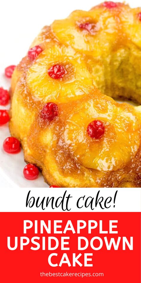 Flavor Cakes, Pineapple Upside Down Cake Recipe, Cake Pineapple, Cake Bundt, Upside Down Cake Recipe, Dessert Board, Yummy Deserts, Diy Easy Recipes, Fruit Cakes