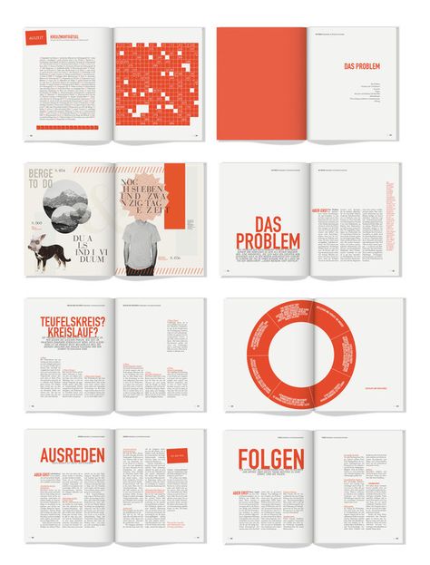 Brochure Design Layouts, Magazine Layout Inspiration, Book Design Inspiration, Template Brochure, Editorial Design Layout, Page Layout Design, Annual Report Design, Zine Design, Graphic Design Books