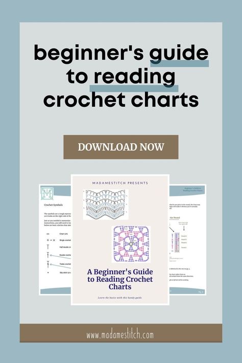 The Beginner's Guide to Reading Crochet Charts is perfect for crocheters of any skill level. You'll find all the basics about crochet charts along with helpful tips about how to become proficient at chart reading. By following this helpful how-to guide, you'll have a basic understanding of how crochet charts work and how to use them. Get your free beginner's guide today! #howtoreadcrochetcharts #beginnersguide Crochet Stitch Guide Cheat Sheets, How To Read Crochet Charts, How To Read A Crochet Chart, How To Read Crochet Graphs, How To Read Crochet Patterns, Crochet Stitches Chart, Crochet Charts, Crochet Pattern Instructions, Crochet Graph