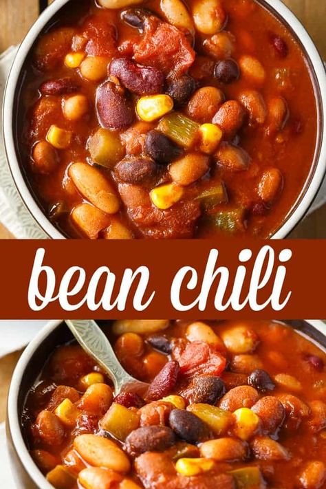 Bean Chili - Packed full of healthy fibre and spice! It hits the spot on a cold day. Salt Recipes, Beans Recipes, Bean Chili Recipe, Healthy Fiber, Healthy Probiotics, Bean Chili, Low Salt, No Bean Chili, Chili Recipe