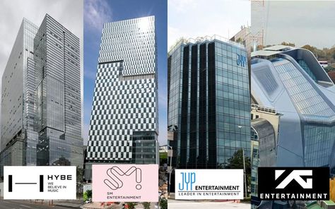 Sm Company Building, Kpop Company Building Inside, Sm Building Korea, Big Hit Entertainment Building, Sm Entertainment Building New, Bighit Entertainment Building, Hybe Entertainment Building, Big Company Building, Kq Entertainment Building