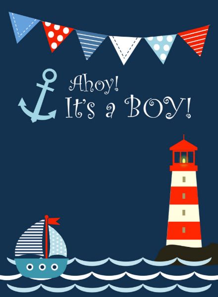 Nautical Baby Shower Invitations, Bulletin Boards Classroom Decor, Ahoy Its A Boy, Its A Boy, Nautical Baby Shower, Nautical Baby, Baby Shower Invitations For Boys, Colored Envelopes, Boy Shower