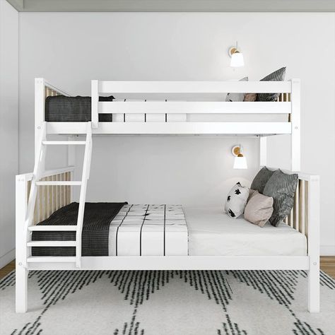 Deal🔥 -18% $514.88 Was: $629.99 Also Available Pay $28.79/month or less for 24 months Scandinavian Bunk Beds, Wood Twin Bed, Minimalist Kids Room, Solid Wood Bunk Beds, Modern Bunk Beds, Twin Over Twin Bunk Bed, Twin Over Full Bunk Bed, Minimalist Kids, Wood Bunk Beds