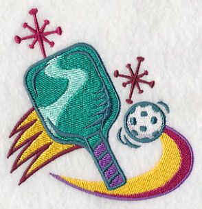 Retro Pickleball, Training Ideas, Hobby Games, Embroidery Library, Paddles, Fun Designs, Pickleball, Machine Embroidery Designs, Machine Embroidery