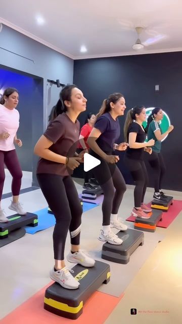 Meenu Arya on Instagram: "Stepper workout fun 💪😍
Always keep planning something new for my girls so that they keep doing workout with full enthusiasm 😍 Specially in this scorching heat 🥵
.
.
#stepperworkout #neworkout #mambono5 #funworkout #caloriesburned #tuesdaysession #trending" Mambo No 5, Stepper Workout, Workout Fun, Hit The Floor, Burn Calories, Fun Workouts, Something New, My Girl, Heat