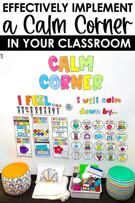 Coping Skills Activities, Teaching Mindfulness, School Counseling Activities, Calm Corner, Classroom Goals, Dream Classroom, Calming Corner, Big Emotions, Mindset Activities