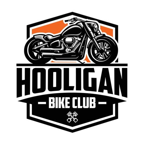 Big bike motorcycle club emblem logo template. Best for american motorcycle club and automotive enthusiast Motorcycle Club Logo, Moto Logo Design, Club Logo Design, Logo Moto, Motor Logo, Biker Logo, Moto Logo, Bike Logo, Motorcycle Logo