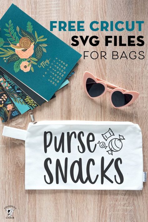 Free Cricut SVG files perfect for bags. Use on make up bags, tote bags and zip bags. Fun and easy DIY Gift idea for friends, bridesmaids or girlfriends. #cricut #freesvg Diy Jewelry Case, Free Cricut Images, Free Cricut Svg, Canvas Bag Design, Polka Dot Chair, Make Up Bags, Bag Quotes, Cricut Svg Files, Free Cricut