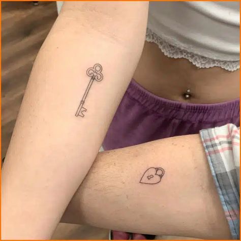 100+ Best Lock and Key Tattoos: Unlocking the Secrets Behind This Popular Tattoo Design Small Lock Tattoo, Lockette Tattoo, Key Tattoo Simple, Lock And Key Couple Tattoo, Lock And Key Tattoo Designs, Key And Lock Tattoo, Lock And Key Tattoos, Padlock Tattoo, Small Key Tattoos