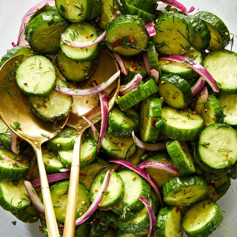 Delish Dill Cucumber Salad, Dill Cucumber, Easy Cucumber Salad, Cucumber Dill Salad, Foodie Crush, Cucumber Recipes Salad, Think Food, Cucumber Salad, Food Festival