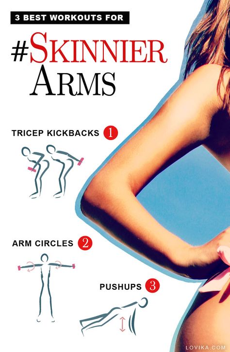 How to Get Skinny Arms Fast! No Special Diet Required #fitness [ GroovyBeets.com ] Skinnier Arms, Být Fit, Good Arm Workouts, Tricep Kickback, Sosua, Special Diet, Makanan Diet, Yoga Photography, Special Diets