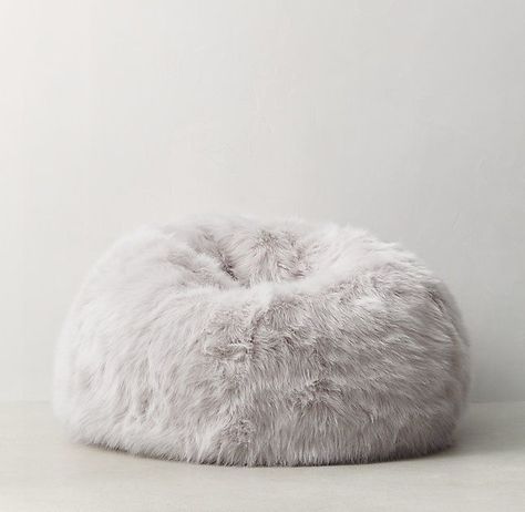 Restoration Hardware Teen, Faux Fur Bean Bag, Fur Bean Bag, Teen Girl Bedroom, Bean Bags, Cafe Chairs, Lounge Seating, Teen Bedroom