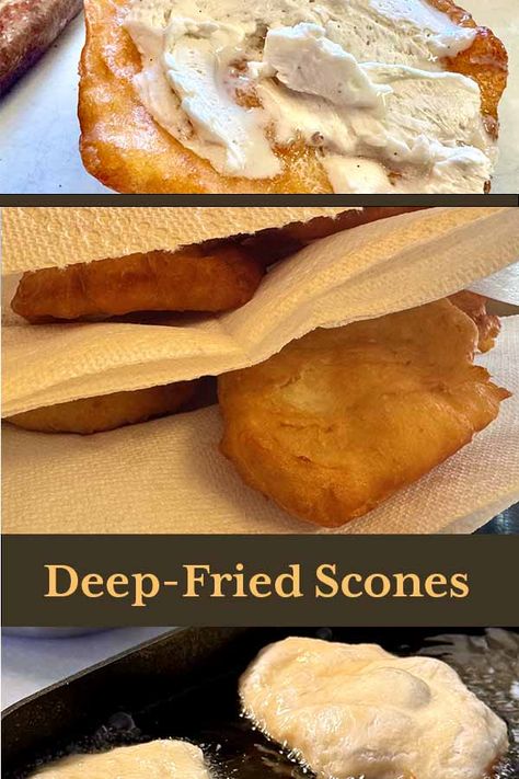 Deep-Fried Scones Fried Scones Recipe, Artisan Pizza Dough Recipe, Fried Scones, Utah Scones, Breakfast Feast, Pizza Shapes, Scones Ingredients, Artisan Pizza, Fry Bread