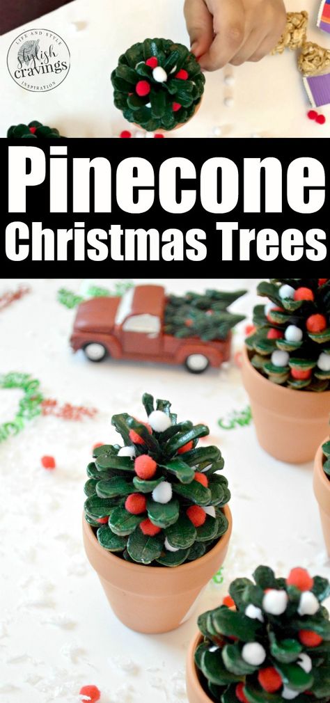 Assisted Living Crafts, Pinecone Christmas Trees, Elderly Activities Crafts, Elderly Crafts, Nursing Home Crafts, Assisted Living Activities, Memory Care Activities, Pinecone Christmas, Nursing Home Activities