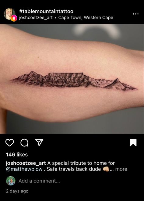 Mount Sinai Tattoo, Table Mountain Tattoo, Tattoo Table, Africa Tattoos, Biblical Tattoos, Tattoo 2024, Mountain Tattoo Design, Desert Mountains, Mountain Tattoo