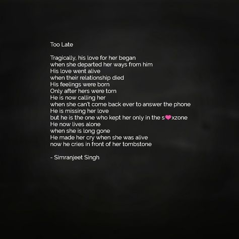 Too late . . . . #lostlove #toolate #poetry #poetrycommunity #rap #eminem #rhyme #poemsporn #mistersimran #escapematter #eminemfan #lyricalgenius #rhymes #rapper #writers Rap Poetry, Lost Love, Too Late, Eminem, Writers, Love Her, Rap, Poetry, Feelings