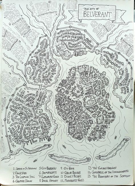 Fantasy Venice, City Map Drawing, Urban Sprawl, Map Drawing, Map Sketch, Fantasy City Map, Fantasy Map Making, Village Map, Dnd World Map