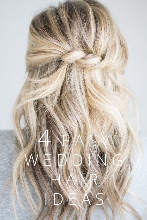 4 Easy Wedding Hair Ideas by Kate Bryan, from The Small Things Blog Easy Wedding Hair, Hairstyle Bridesmaid, Kate Bryan, Wedding Hair Ideas, Diy Wedding Hair, Easy Wedding, Guest Hair, Easy Hairstyles For Medium Hair, Simple Wedding Hairstyles