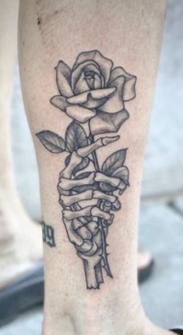 Skull Hand Holding Rose Tattoo, Skull Hand Holding Rose, Hand Holding Rose Tattoo, Holding Rose Tattoo, Hand Holding Rose, Hand Skull, Skull Rose Tattoos, Skull Hand, Skeleton Hand