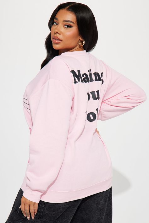 Available In Pink. Crew Neck Sweatshirt Long Sleeve Pink Panther Graphic Front And Back Screen Ribbed Hem Disclaimer: Due To The Printing Process A Difference In Saturation May Occur. Each Garment Is Unique. 60% Cotton 40% Polyester Imported | Pink Panther Sweatshirt size Small by Fashion Nova Pink Crew Neck Sweatshirt, Panther Graphic, Pink Crew Neck, Pink Panther, Pink Panthers, Pink Sweatshirt, Long Sweatshirt, Panther, Printing Process