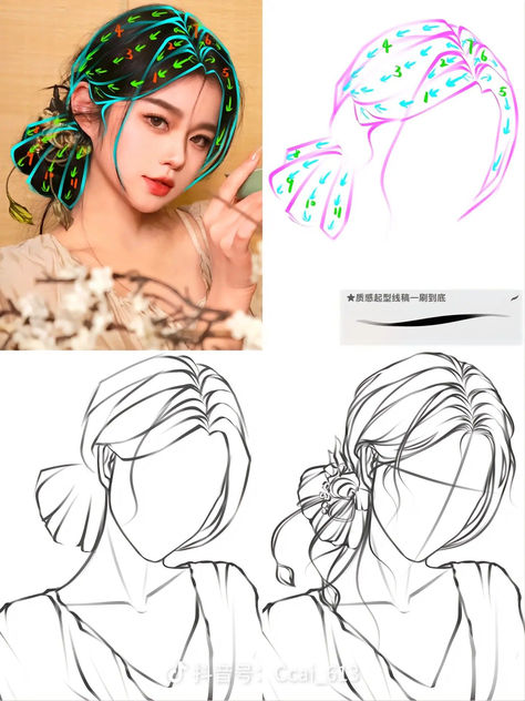 Bring your ideas to life with best-selling brushes and tutorials You can get all my avatar sets on my website (click on the video) Low Bun Drawing Reference, Simple Hair Drawing, Male Character Design, Drawing Hair Tutorial, Romantic Couple Poses, Drawing Tutorial Face, Hair Sketch, Sitting Poses, 인물 드로잉