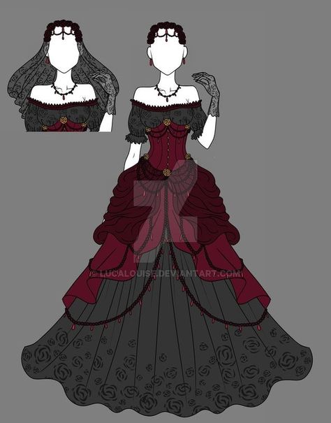 Queen Persephone Vestidos Anime, Clothing Sketches, Fotografi Vintage, Accessory Ideas, Drawing Anime Clothes, Dress Sketches, Dress Drawing, Anime Dress, A Love Story